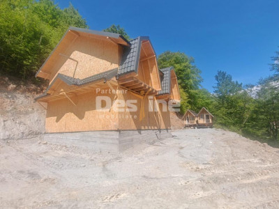 Casa la roșu pentru vacanță, teren superb lângă râu și păstrăvărie – Stoenești