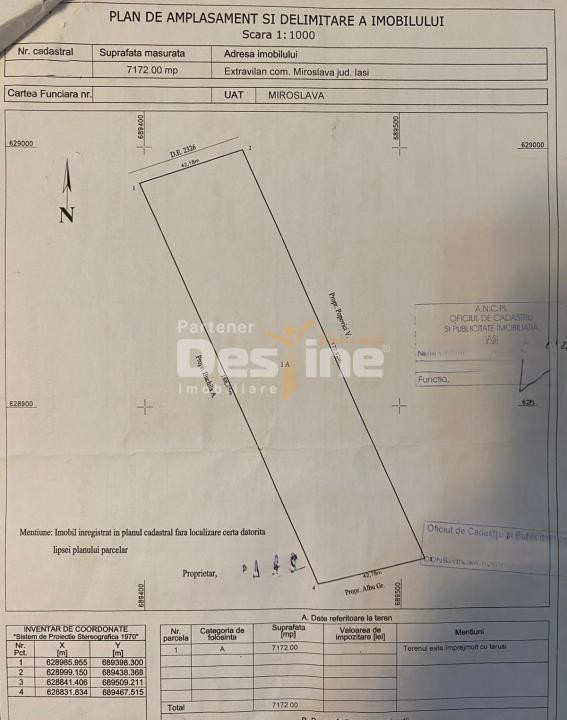 COMISION 0% Valea Ursului, TEREN EXTRAVILAN 7172 mp, 16 euro/mp
