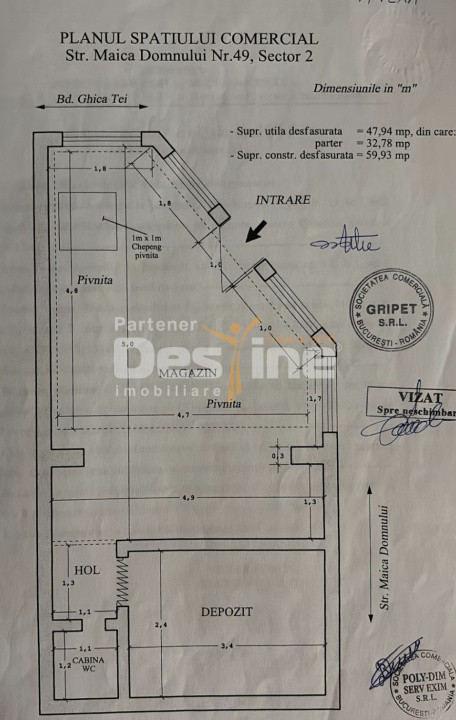 Spatiu comercial, parter, sector 2, vad bun, zona accesibila