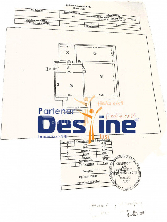 Apartament 2CD 58mp la parter mobilat si utilat + loc parcare Sos. Rediu
