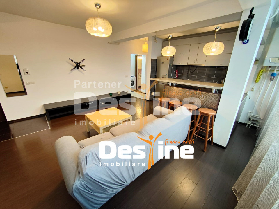 Apartament 3c mobilat și utilat, cu balcon + loc parcare