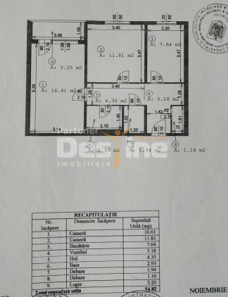 Bârnova | 2 camere | 55mp | et 10 | centrala proprie | anvelopat | 96.000 euro