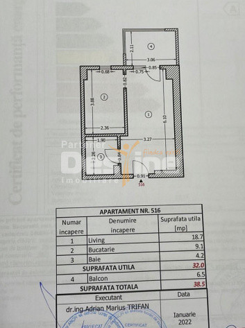 Central Adress | Studio 2 camere | 39mp | et 7 | mobilat complet | 133.000 euro