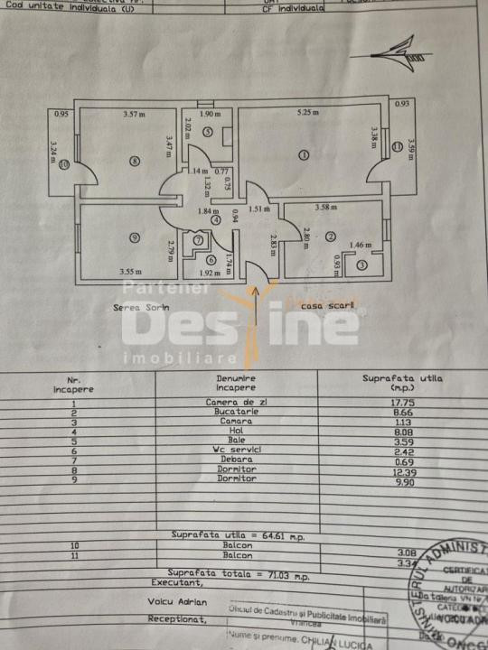 Apartament 3 camere , 2 balcoane , 2 bai ultracentral 