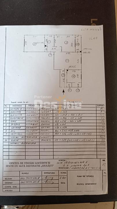 APARTAMENTt 3 CAMERE DE VANZARE - Parter -GIULESTI