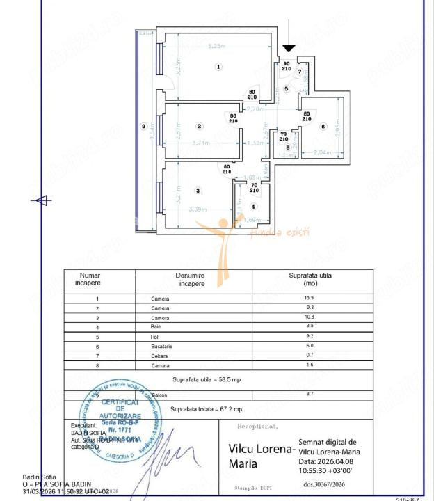 APARTAMENT 3 CAMERE ,DECOMANDAT ,