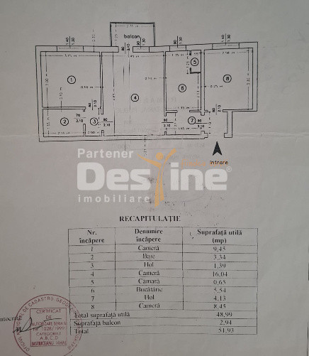 Apartament de vânzare | Zona TĂTĂRAȘI SUD | mobilat, decomandat, 3 camere