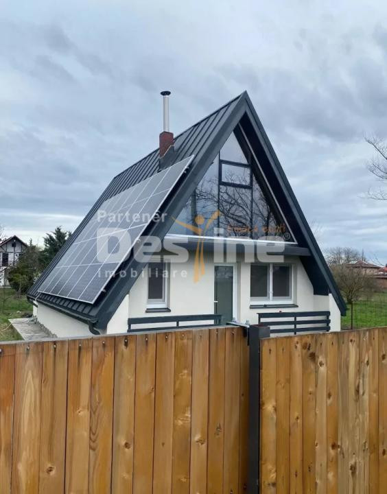 Vila in stil A-Frame, incalzire in pardoseala, panouri fotovoltaice, Magurele