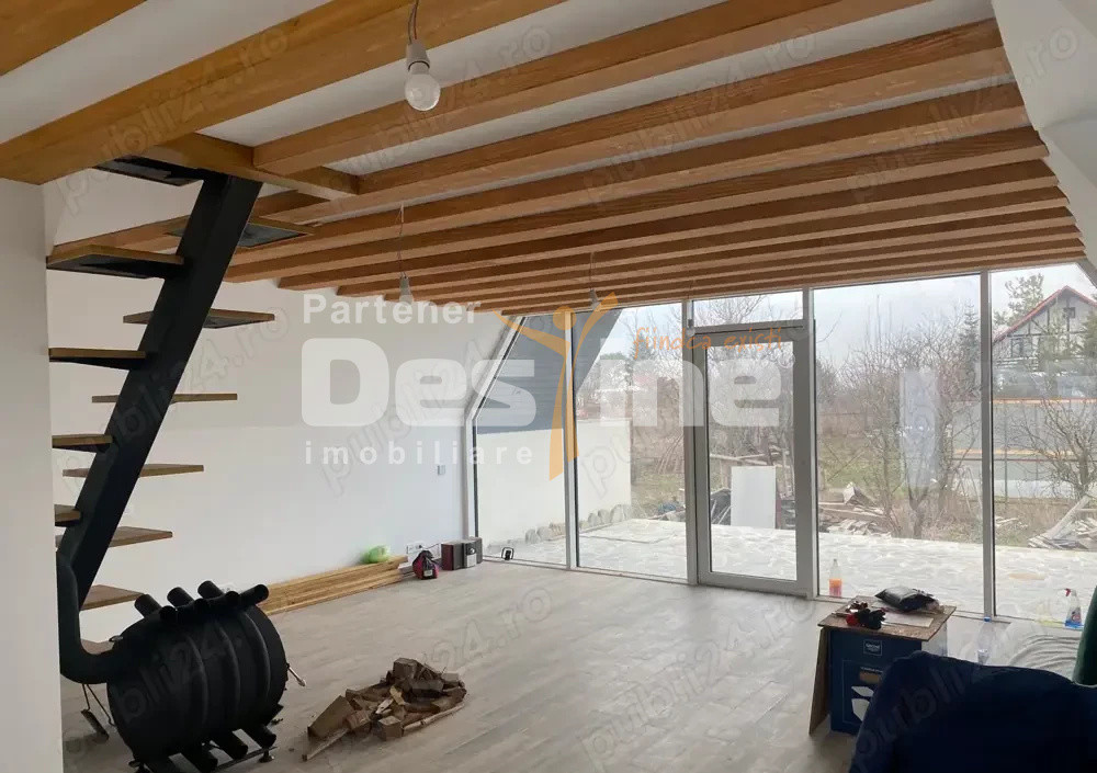 Vila in stil A-Frame, incalzire in pardoseala, panouri fotovoltaice, Magurele