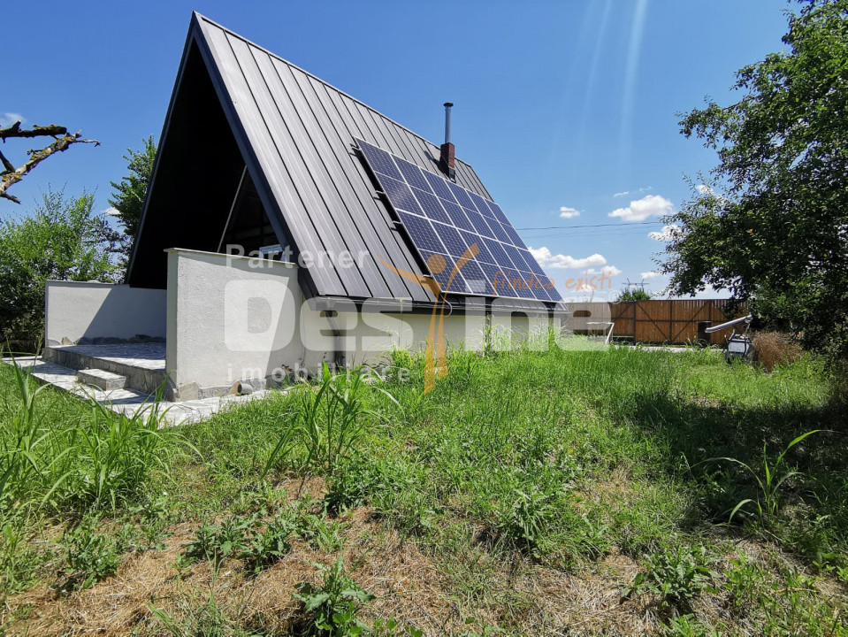 Vila in stil A-Frame, incalzire in pardoseala, panouri fotovoltaice, Magurele