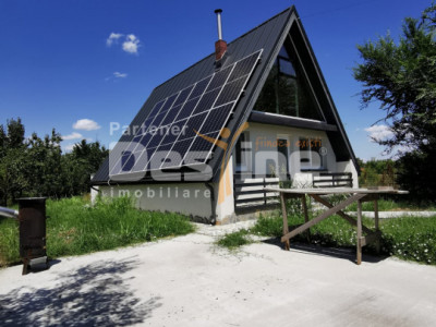 Vila in stil A-Frame, incalzire in pardoseala, panouri fotovoltaice, Magurele