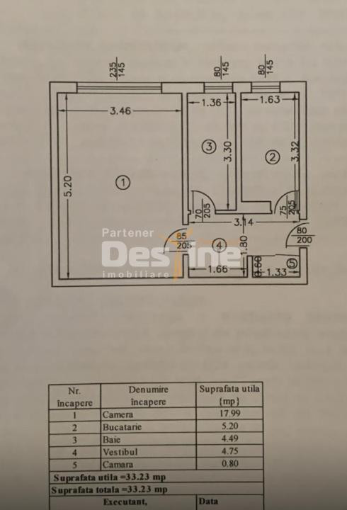 Garsonieră renovată, 33,23 mp utili, parter Berceni