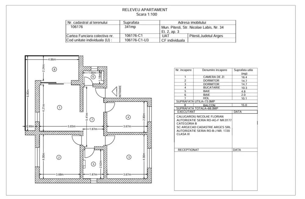 APARTAMENT 3  CAMERE BLOC NOU GAVANA PLATOU