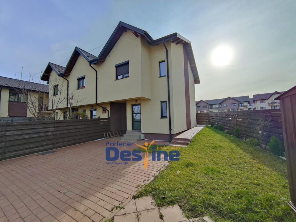 Casă tip TRIPLEX 4 CAMERE P+1+M 120 mp utili curte MOBILATĂ și UTILATĂ