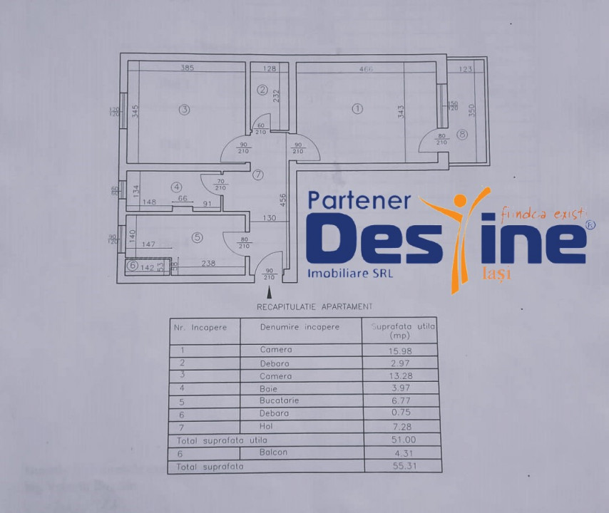 Apartament 2 camere DECOMANDAT 56mp GEAM BAIE mobilat utilat NICOLINA