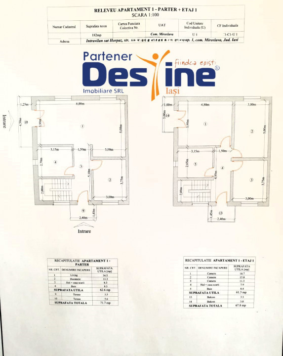 DUPLEX mediteranean 140 mp P+1 300 mp TEREN toate utilitățile - HORPAZ