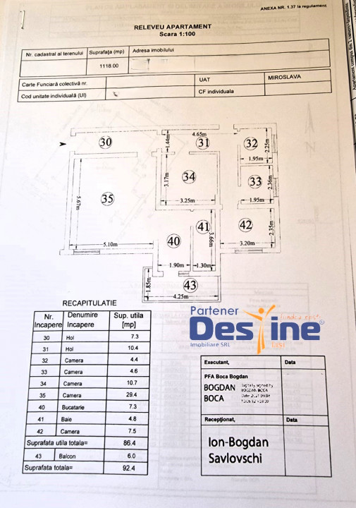 Apartament 4 camere DECOMANDA MOBILAT UTILAT 2 BĂI 92 MP CUG - BAZEI